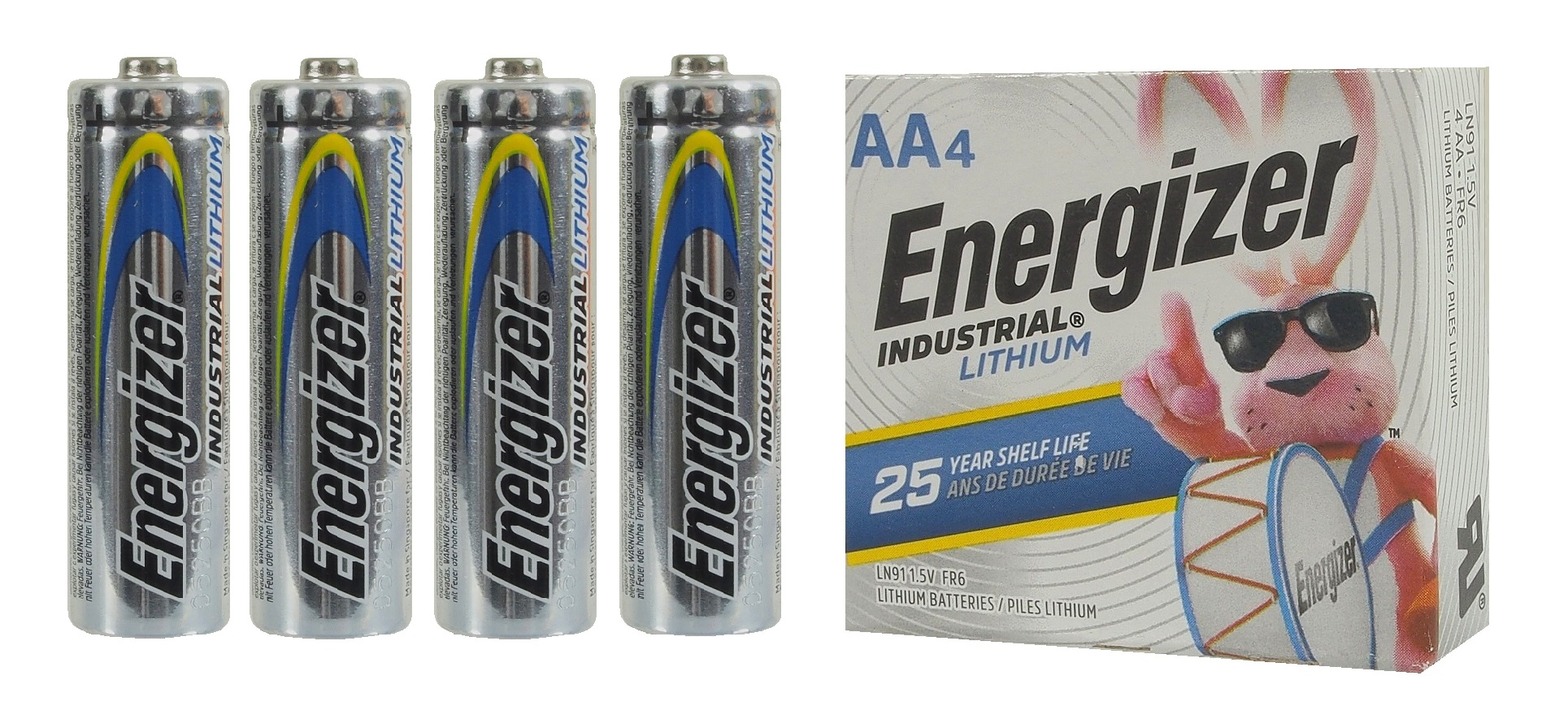 Paquet de 4 piles au lithium AA Energizer