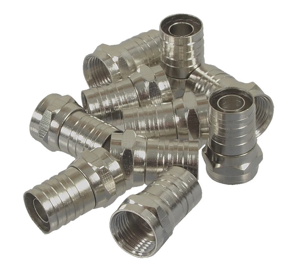 Paquet de 10 connecteurs F à sertir pour RG-6