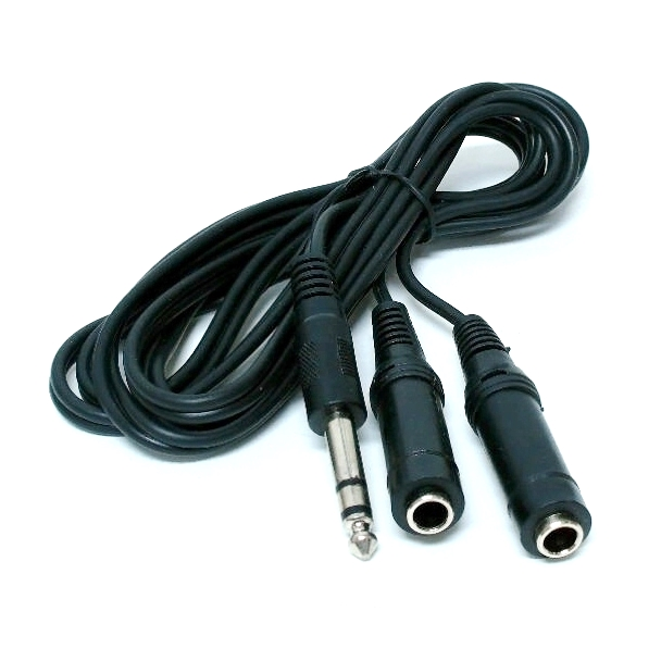 Câble diviseur 6.3 mm à 2 fiches 6.3 mm femelles