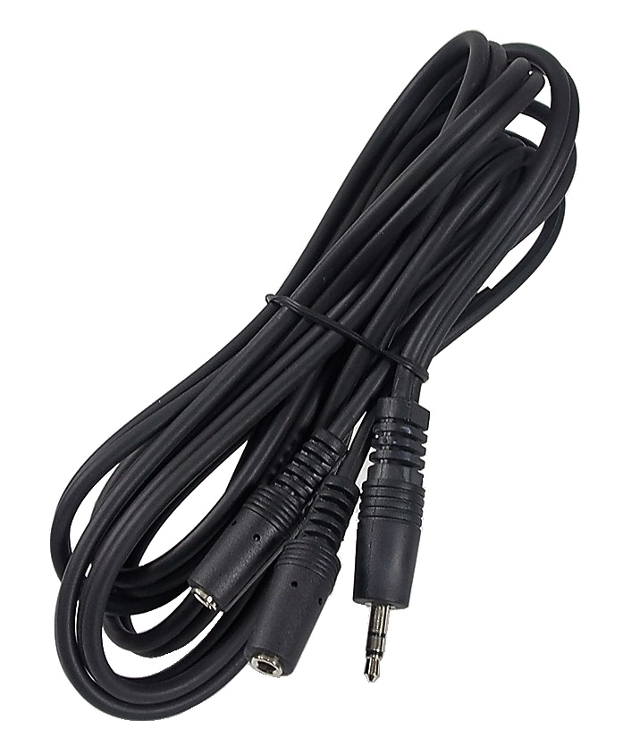 Câble avec fiche 3.5mm stéréo à 2 prises 3.5mm -6'