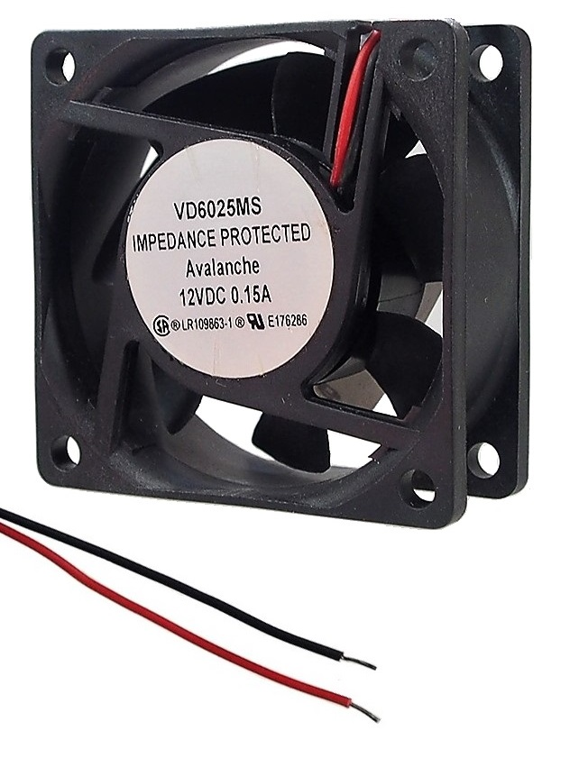 Ventilateur en plastique 12 VDC - 60 x 60 x 25 mm