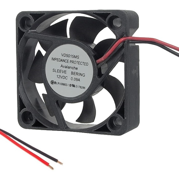 Ventilateur en plastique 12 VDC - 50 x 50 x 15 mm