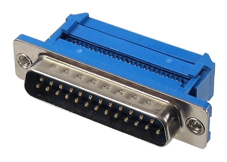 Connecteur DB-25 mâle pour câble plat