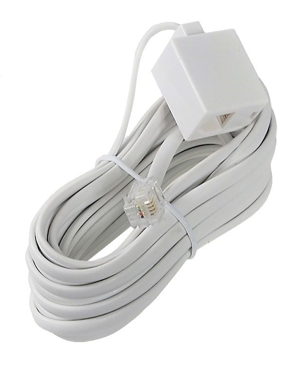 Rallonge de câble téléphonique blanc - 15'