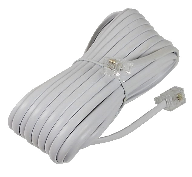 Câble téléphonique blanc - 25 pieds