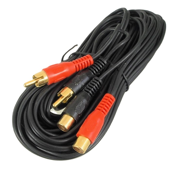 Rallonge pour câble audio RCA stéréo - 25 pieds