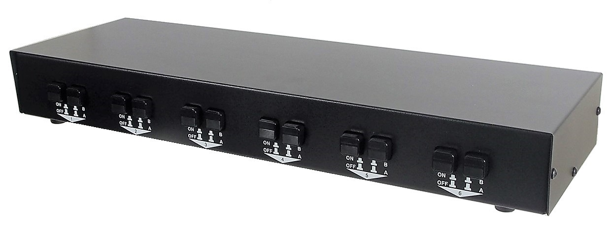 Sélecteurs pour 6 paires de haut-parleurs