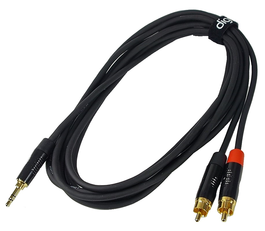 Câble Digiflex 3.5 mm (1/8") à RCA stéréo - 10'