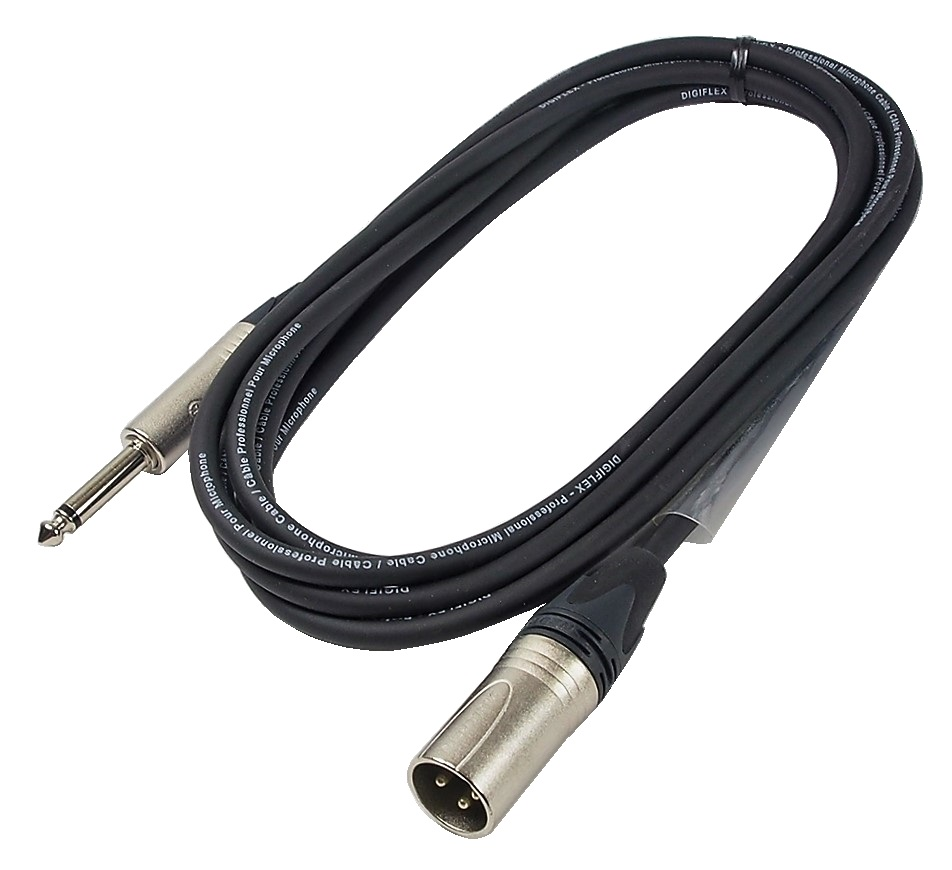 Câble audio Digiflex 1/4" à XLR - 10 pieds