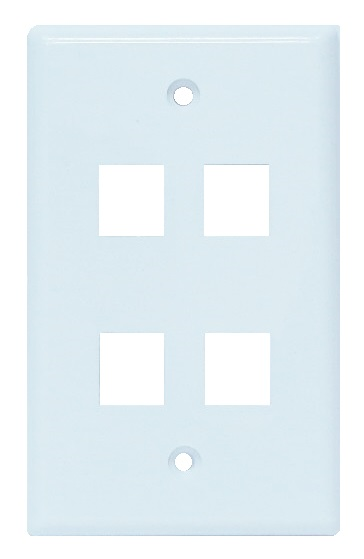 Plaque murale pour connecteurs Keystone -  4 trous