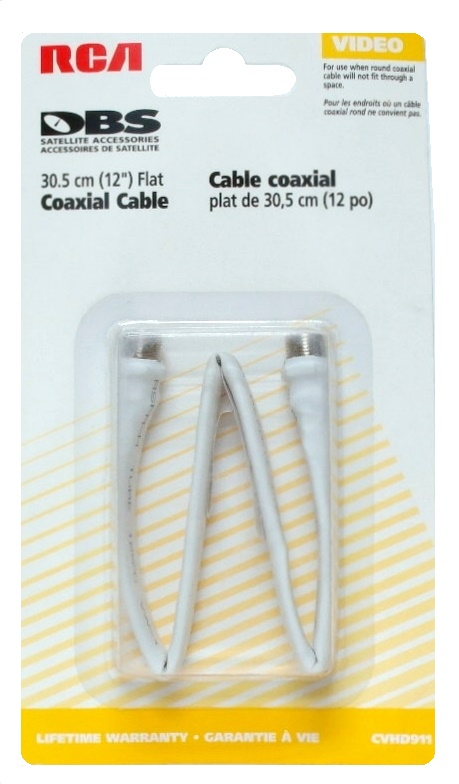 Câble coaxial plat pour fenêtre