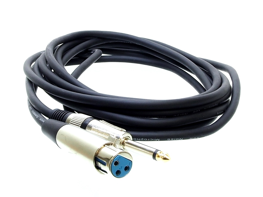 Câble audio 6.3mm mâle mono à XLR femelle - 15'