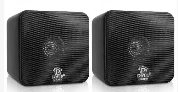 Haut-parleur mini cube 4" noirs 200 Watts (Paire)