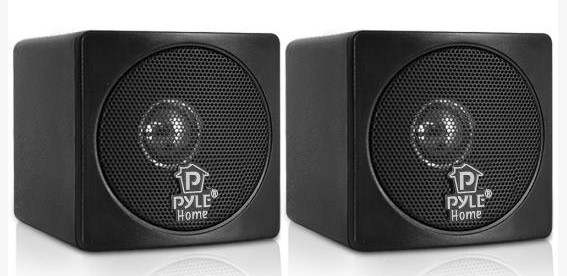 Haut-parleur mini cube 3" noirs 100 Watts (Paire)